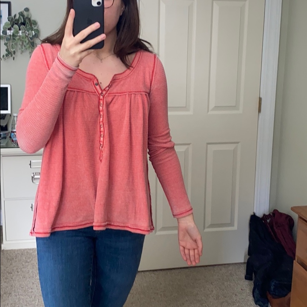 Waffle top, free people